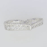 Sterling Silver Semi Mount Pendant Setting Heart HT 5x5mm Love White Topaz - Syzjewelry